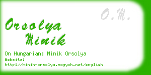 orsolya minik business card